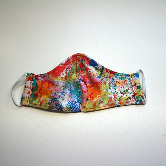 HANDMADE Kids Splatter Fabric Face Mask Shield - Picture 3 of 3